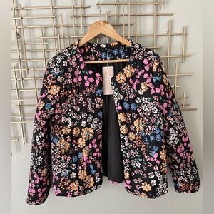 QUILTED JACKET | Fall or Spring Layering | Ditsy Floral | NWT | Medium